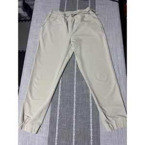 Mondetta Outdoor Project Women Beige Jogger Pants Drawstring Waist Casual Size M